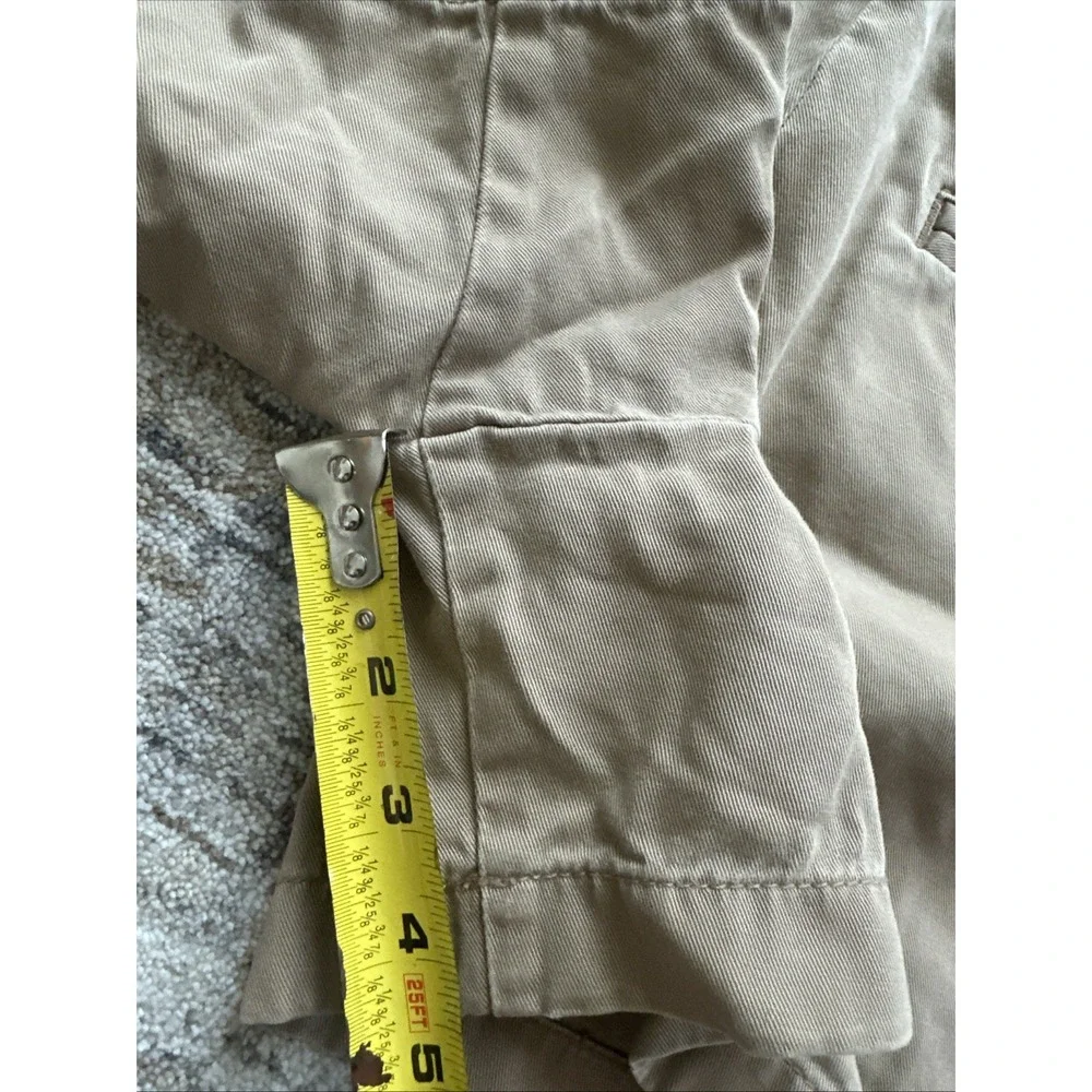 J.Crew Chino Shorts Women Brown Sz 6 Classic Weathered Broken-In Twill Slash Poc